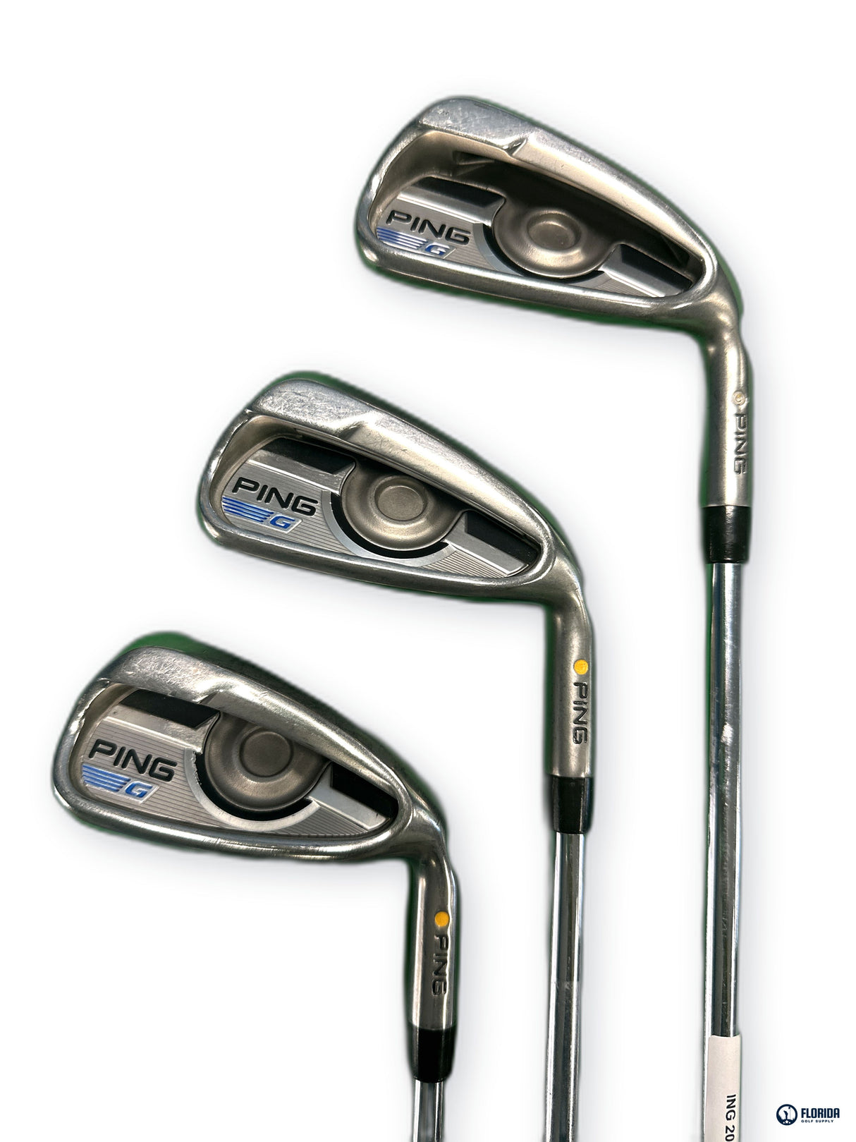 PING G Iron Set 6-PW 5 Clubs Yellow Dot AWT 2.0 Regular Flex Steel RH