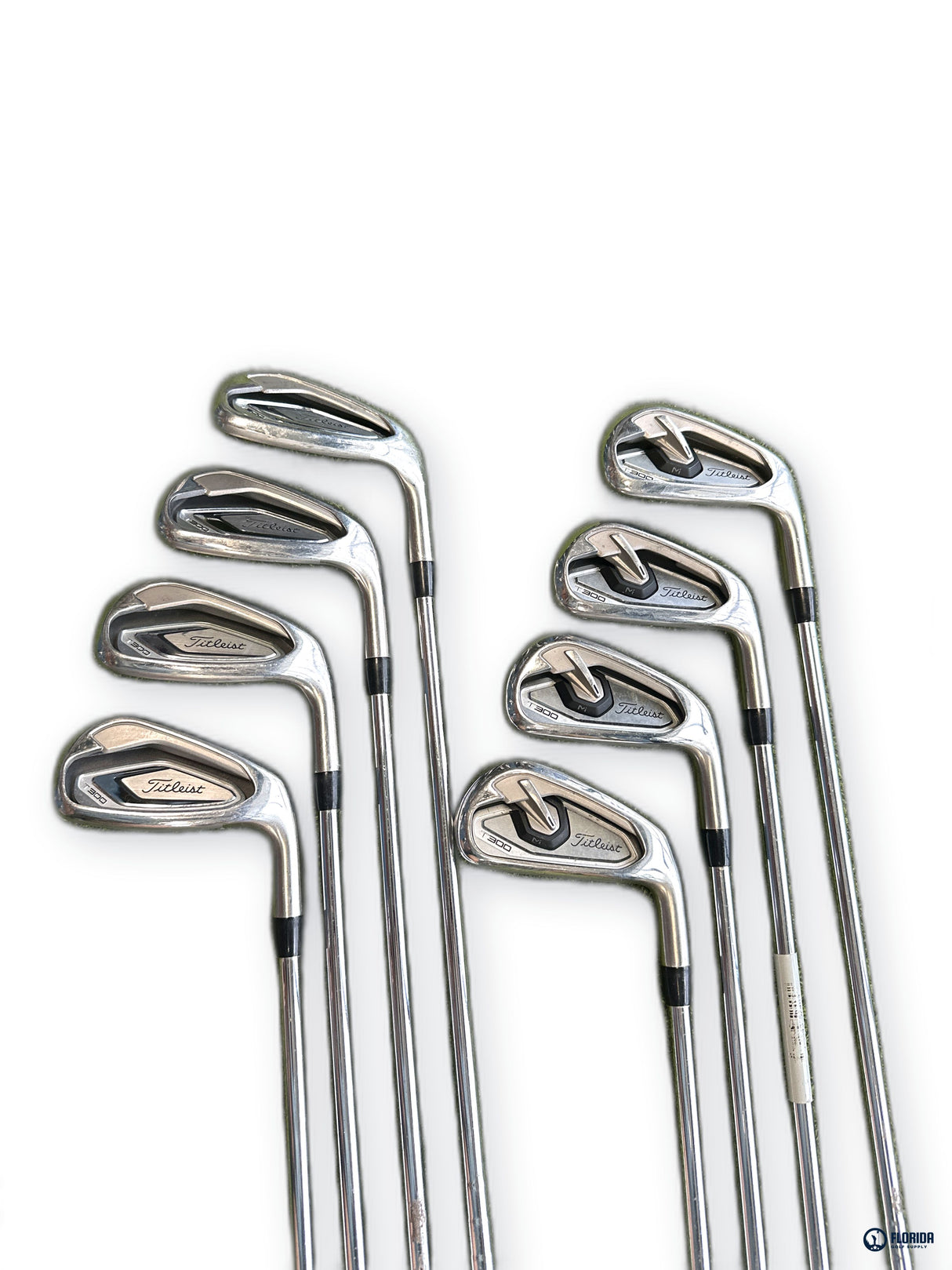 Titleist T300 Iron Set 8 Clubs 4-PW 48 AMT Red R300 Regular Flex Right Hand