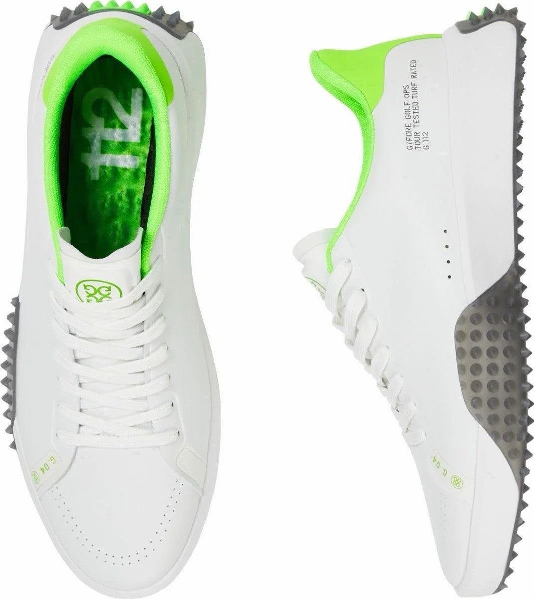 G/FORE G.112 Men's Golf Shoes in White/Gecko US Size 12