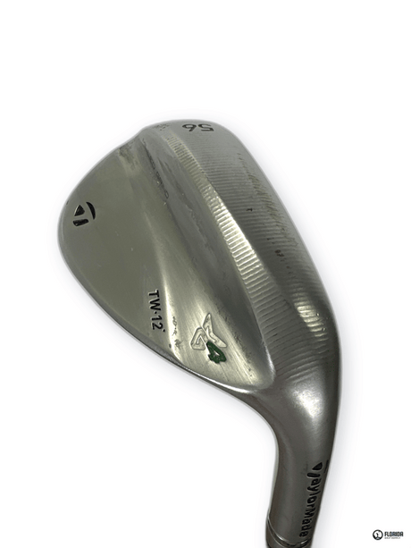 TaylorMade Milled Grind 4 Tiger Woods 56.TW12 Degree Wedge Stock Shaft Grip Master Genuine Leather Grip Right image 5