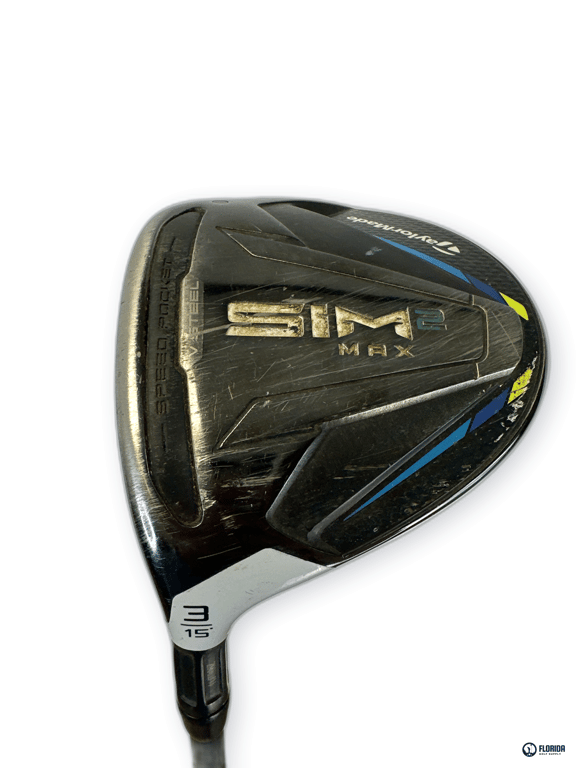TaylorMade SIM2 Max 3 Fairway Wood 15 Degree Fairway Wood 65g Stiff Flex Graphite Shaft Winn Dri-Tac Oversize Grip Left