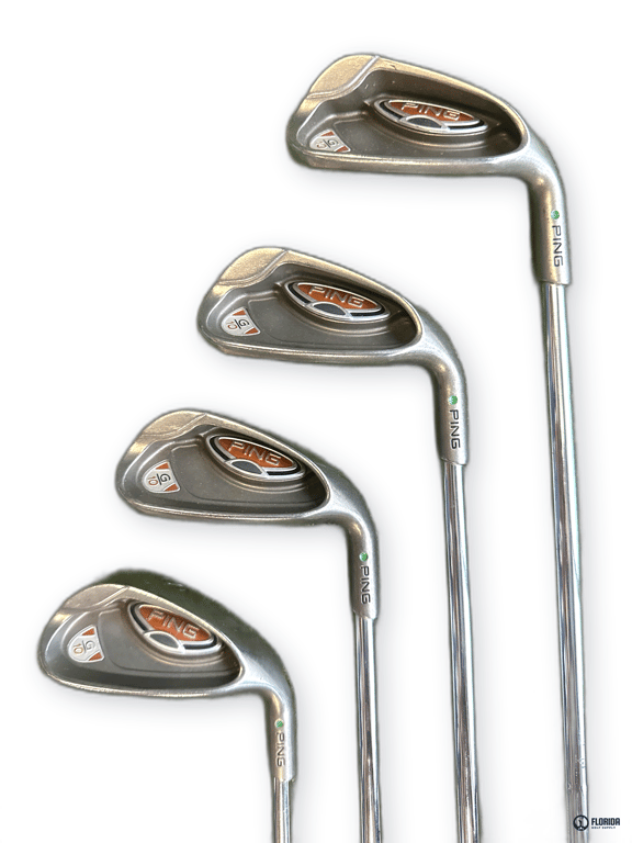 PING G10 Green Dot 5-PW, UW, SW Degree Iron Set Ping AWT Stiff Shaft Ping Stock Grip Right